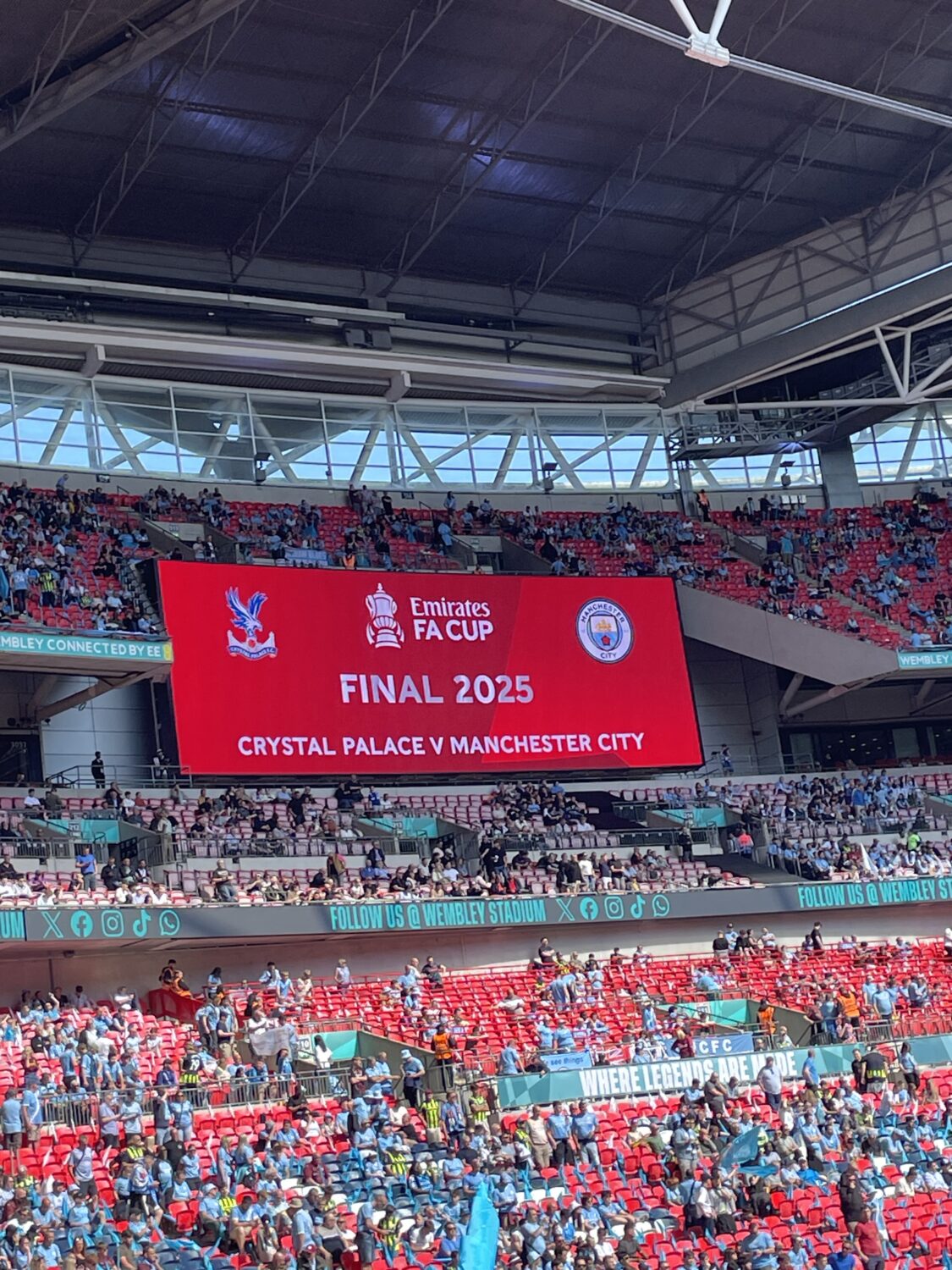 ウェンブリースタジアム観戦の様子