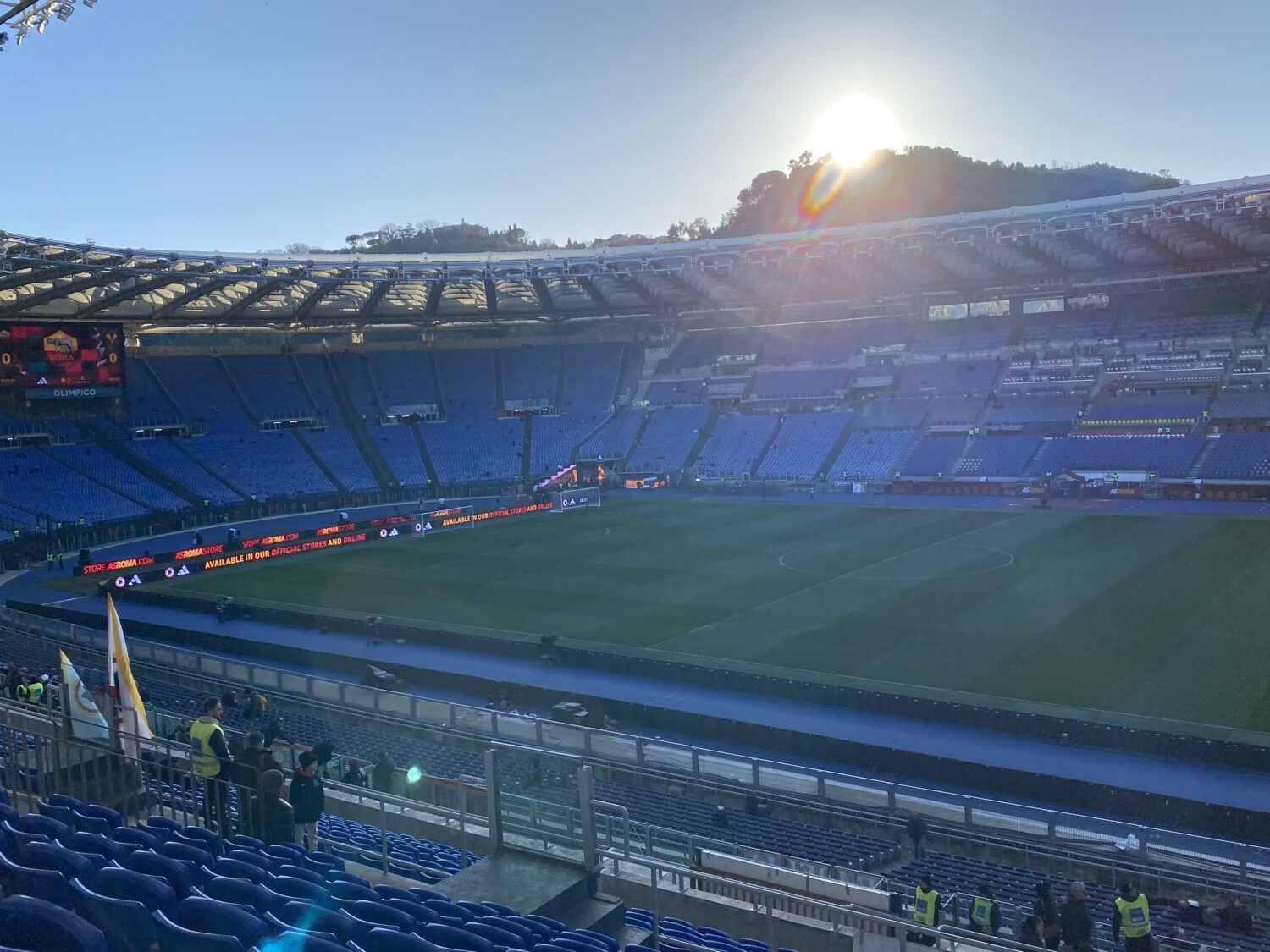 スタディオ・オリンピコでの観戦の様子