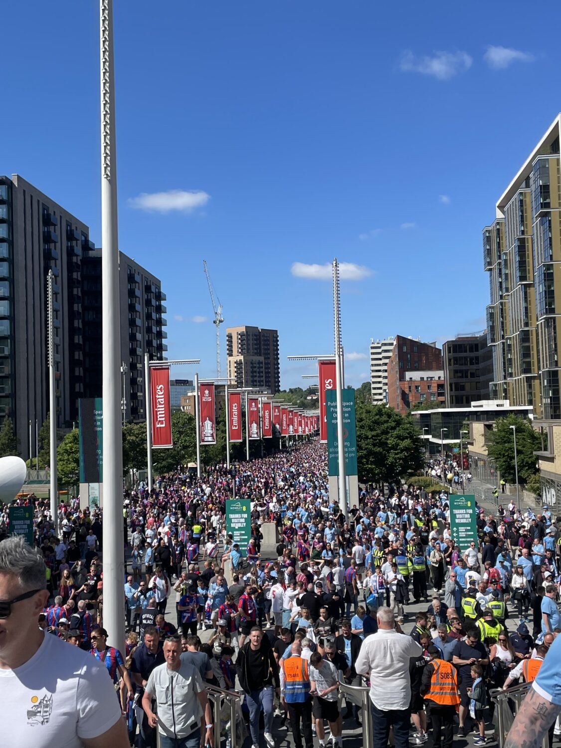 ウェンブリースタジアム観戦の様子