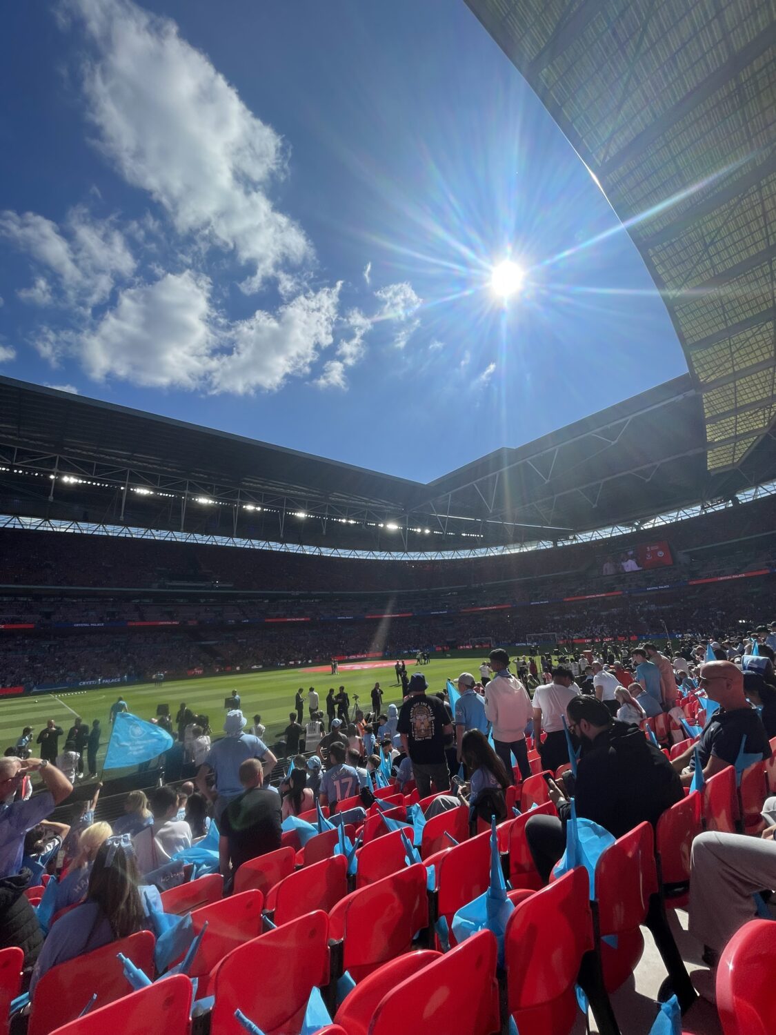 ウェンブリースタジアム観戦の様子